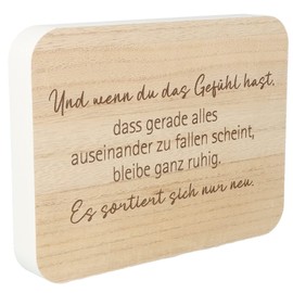 Spruchreif Wooden Board with Saying | Engraving Gift | Motivational Sayings | Gift Friends Family