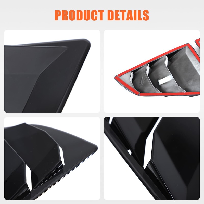 Daeiclru Rear Side Window Louvers Compatible with Nissan 370Z 2009-2020,