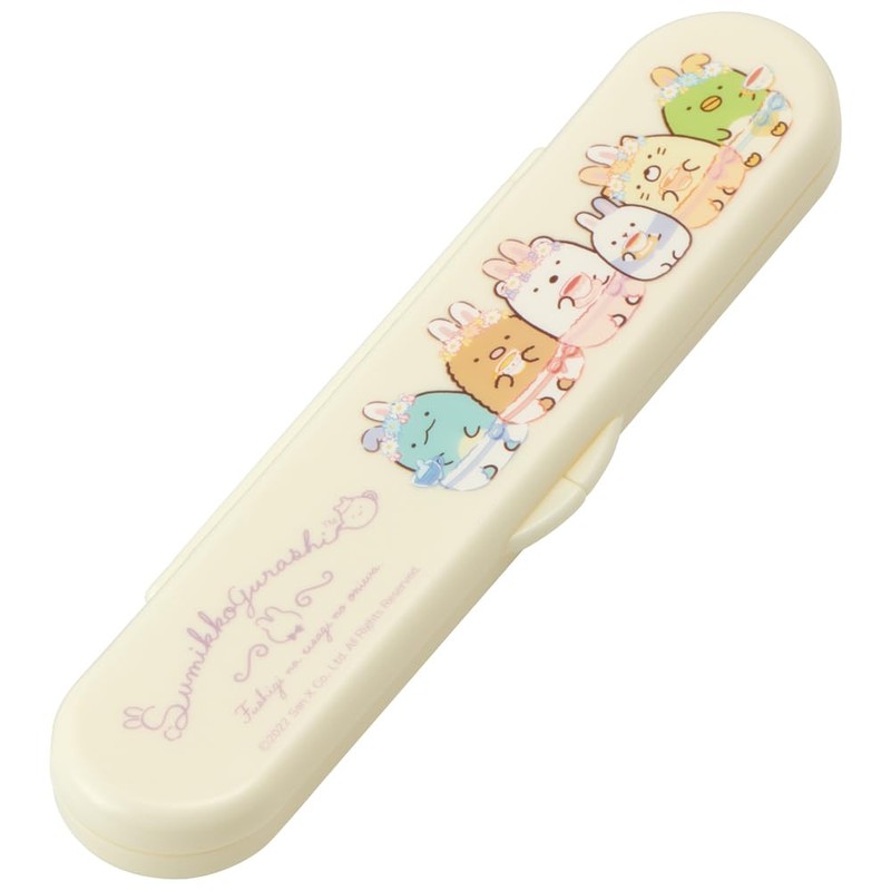 Skater CSAB4AG-A Long Spoon with Case, Sumikko Gurashi, Rabbit Rice
