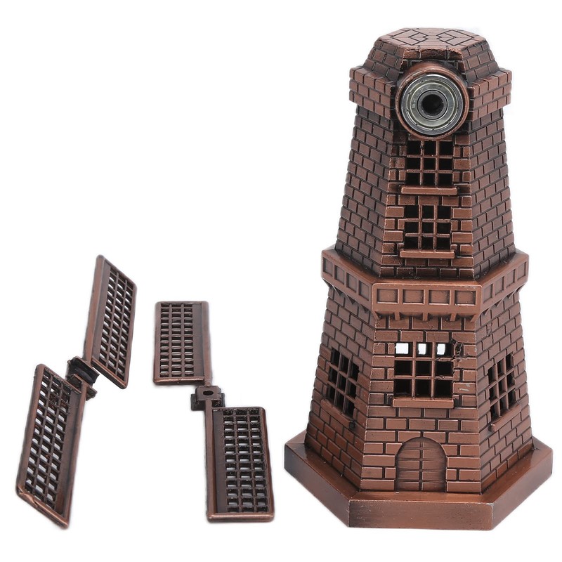 Wooden Dutch Windmill Retro Style Red Bronze Farmhouse Windmill Table