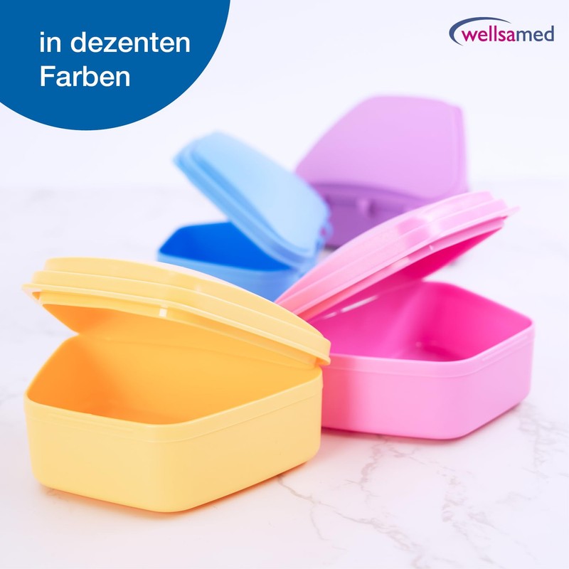wellsamed KFO Mini Purple Denture Box for Storing Braces, Splints