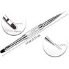 Ycyan 1Pcs Dual-ended Nail Design Brush Rhinestone Handle UV Gel