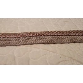 WARM GRAY  WOVEN LIPPED TAPE TRIM BY THE YARD