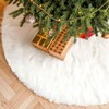 60 Inch Faux Fur Christmas Tree Skirt White Plush Skirt