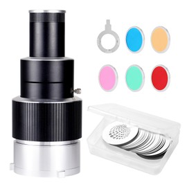 YSKE Bowens Mount Spotlight Optical Snoot for Photography, Adjustable Beam Light Modifier with 35 Metal Gobos, 5 Color Gels, Compatible for Aputure Amaran Godox Profoto Neewer LED Video Light