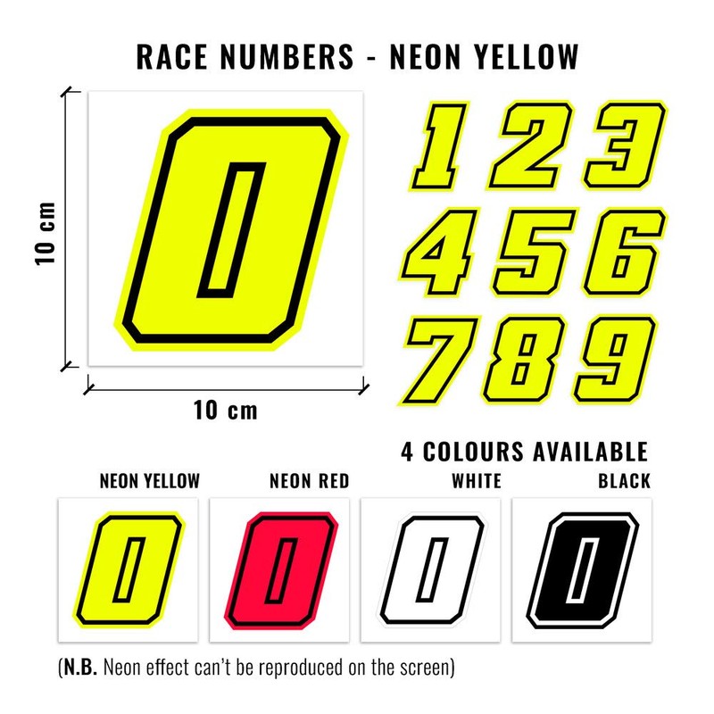 4R Quattroerre.it 13382 Racing Number 2 Moto GP, Neon Yellow,