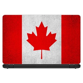 Flags | Custom Fit Made to Order Laptop Notebook Skin Vinyl Sticker Cover Decal Fits 13.3" 14" 15.6" 16" HP Lenovo Apple Mac Dell Compaq Acer Flag Canada Grunge Distressed Country