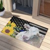US Flag American Farm Cow Sunflower Door Mats Traps Dirt