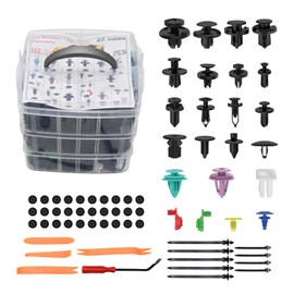MDEOOSKY 725Pcs Bumper Clips Car Retainer Clips & Plastic Fasteners Kit, 23 Most Popular Sizes Auto Body Push Rivets Fender Liner Clips, Replacement for Toyota Replacement for GM Replacement for Ford