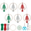 ACRNIGHEET 6 PCS Christmas Tree Macrame Kit for Adults Beginners