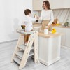Forbena Foldable Toddler Tower Kitchen Learning Stool Helper, Montessori Kids