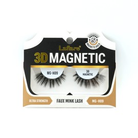 Laflare 3D Magnetic Eyelashes, Natural Looking, Reusable, Ultra Strength Faux Mink Lashes (H09)