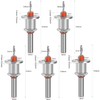 Bestgle 5Pcs Countersink Drill Bit with Adjustable Depth Stop, 8mm