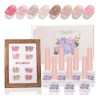 Gama De Gel Semipermanente Esmaltes Para Uñas Nude 8pcs 12ml