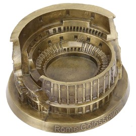 Biitfuu Metal Rome Colosseum Model, Retro Bronze Antique Architecture Handmade Craft Home Desktop Decor Collectible Sculpture