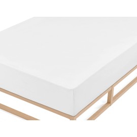Biberna Sleep & Protect 0808421 stretch fitted sheet (base height max. 35 cm) (Molton), white