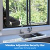 WooFog（Short）Security Bars for Sliding/Vertical Window, Adjustable Window Jammer Bars Security