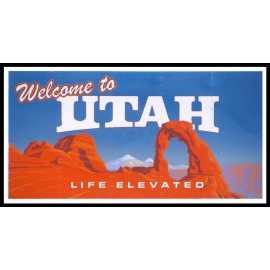 I Luv My State UTAH Welcome to UTAH State Sign Vinyl Sticker Decal LIFE ELEVATED