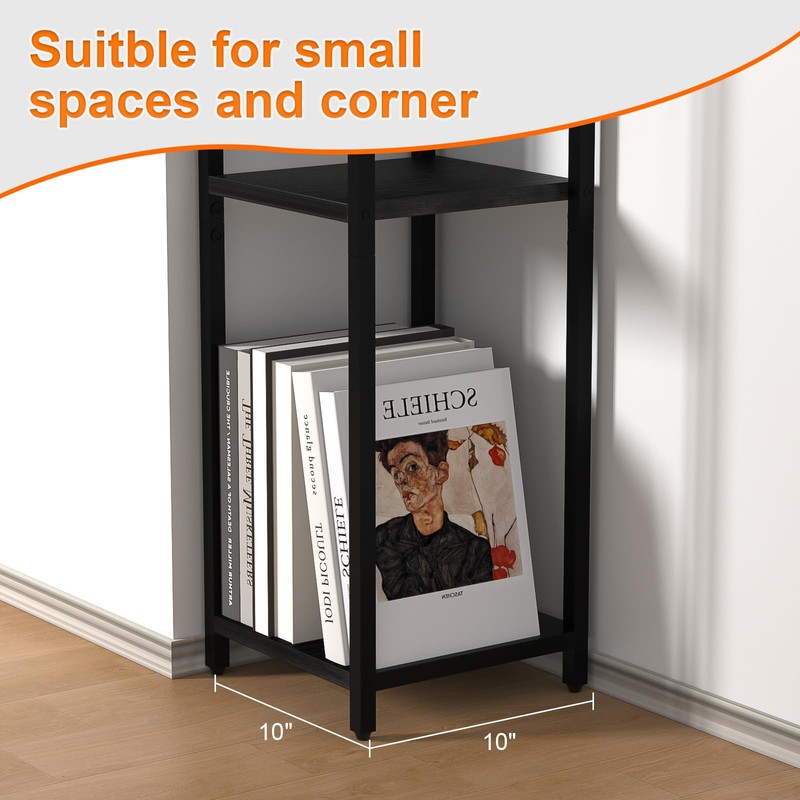 GHIMIGN 10" Wide Square Drink Table with Adjustable Feet -