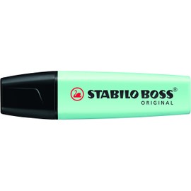 Stabilo Boss Original Highlighters - 2-5 mm Chisel Tips - Pastel Turquoise - Pack of 3