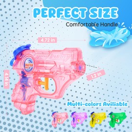 JDSTY Mini Water Gun for Kids 4 Pack Squirt Guns Mini Water Pistol Small Water Blaster Toys for Outdoor Beach Swimming Pool Game Summer Party Favor