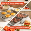 Bella 10"x 20" Ceramic Fold-n-Store Dual Temp Griddle, Fits-anywhere Kitchenware,
