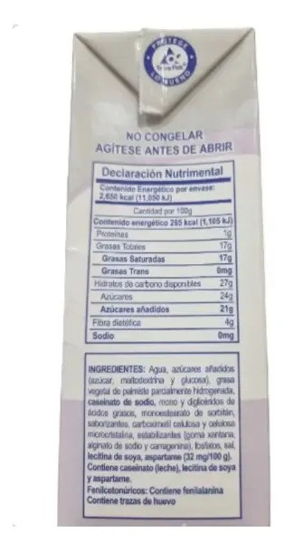 Crema Para Batir Saborex Tetrapack Para Sifón 12kg