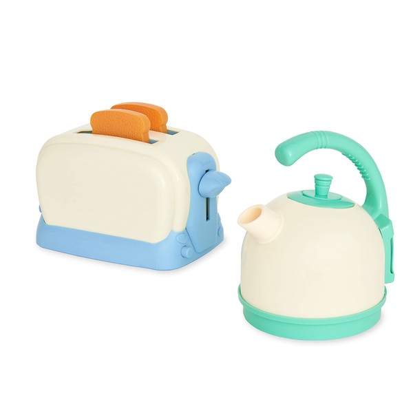 Casdon Breakfast Set | Realistic Toy Kettle and Toaster Set for Children Aged 3+ | Features Interactive Elements to Expand On Imagination!