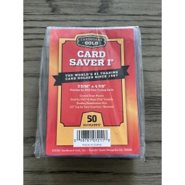 Cardboard Gold Card Saver 1 Sealed Pack Of 50 Count