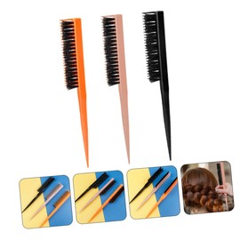 Mikinona Boar Bristle Brush for Slicking Back Styling Comb Tail for Hair Parting Smooth Hair Brush