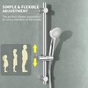 SAMODRA Shower Riser Rail with Adjustable Shower Head Holder,66 cm