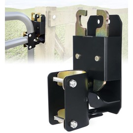 Lupar 2 Way Farm Gate Latch, Heavy-Duty Lockable Fence Latch with Self-Locking Nut, Black Livestock Gate Latch Compatible with Pastures, Stables, Ranches, Horse Corrals,Farms