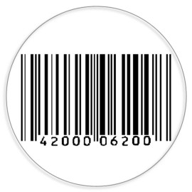 Kiwi Gifts Barcode - Circle Sticker Decal 3 Inch
