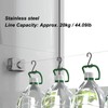 Retractable Clothesline Grey 16.7ft 44.1lb Wall Mount Drill Free Stainless