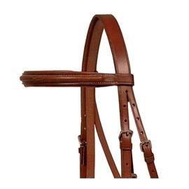 Paris Tack Padded Raised Fancy Stitched Leather English Schooling Bridle with Laced Reins