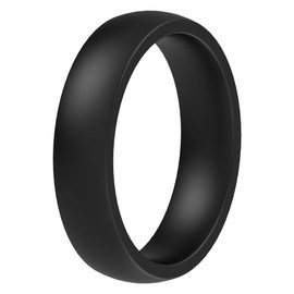 ThunderFit Silicone Rings for Him and Her, Rubber Engagement Bands Unisex, 2.1mm Thick Minimalist Rubber Engagement Rings, Standard