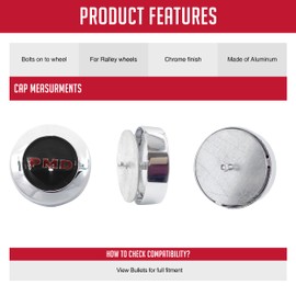 Wheel Accessories Parts 1 Pc Black Aluminum Alloy Pontiac Ralley ll Center Cap 2.80" Diameter Fits Pontiac 1967-70 Firebird GTO Lemans Tempest | 1969-73 Grand Prix | 1971-73 Ventura
