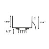 KC Hardware U Shaped Aluminum Door Bottom Sweep with Door