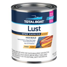 TotalBoat Lust Marine Varnish, High Gloss and Matte Finish for Wood, Boats, Outdoor Furniture (High Gloss, Pint)