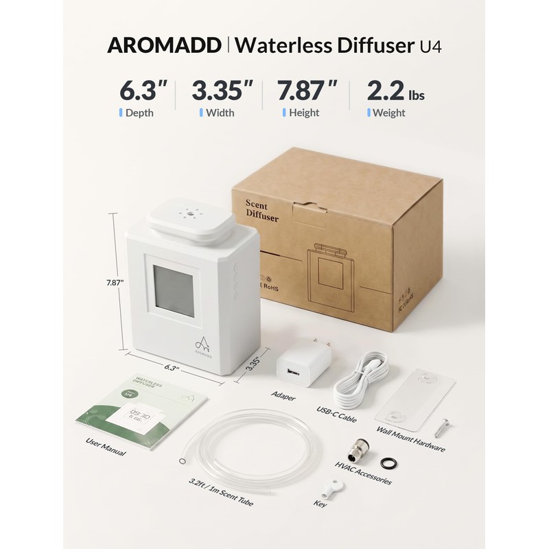 Aromadd U4 Smart HVAC Scent Diffuser for Home – 3000