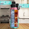Milifox 18 oz Stainless Steel Water Bottle with Spout Lid,