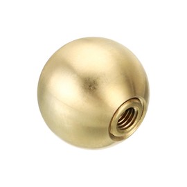 PATIKIL 25mm Ball Lamp Finials Caps Knob, 1 Set Solid Brass Lamp Shade Top Decoration Screw Cap Nuts with Brass Reducing Adapter for Table Floor Lamps