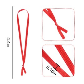 100Pcs Christmas Ornament Hangers, Hand Tied Ribbon Loops, Thin Ribbon for Ornaments (Red)