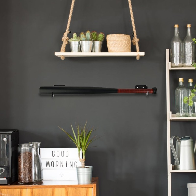2 Pair Baseball Bat Wall Mount, Acrylic Horizontal Baseball Bat