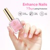 MIZHSE Pink Nail Hardener with Colour Extra Strong Nail Hardener