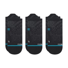 Stance Run Light Tab 3 Pack Socks (Small, Black)