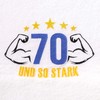 Abc Casa 70th Birthday Gift Towel with Embroidered Muscles for
