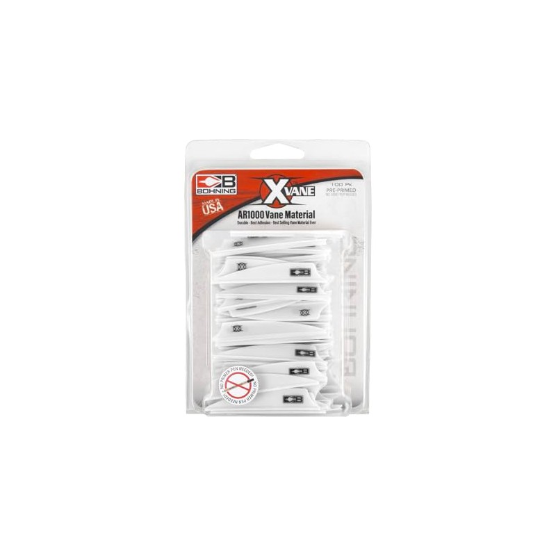 Bohning X Vane, 2.25" Hunting, 3D, Target Vane, White, 100pk