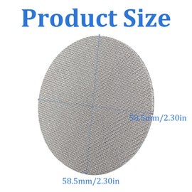 JRYXDS Coffee Filter 58 mm, Pack of 2, Sintered Coffee Filters for Espresso, Coffee Portafilter Accessories, 1.7 mm Thickness, 150 μm 316 Stainless Steel, Reusable, Rustproof