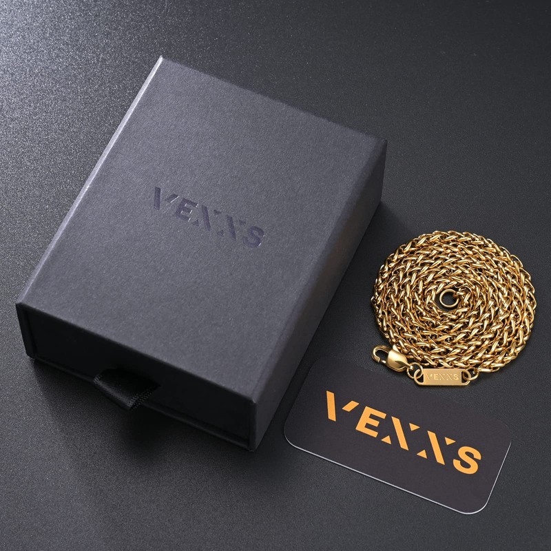 VEXXS Wheat Chain Necklace12